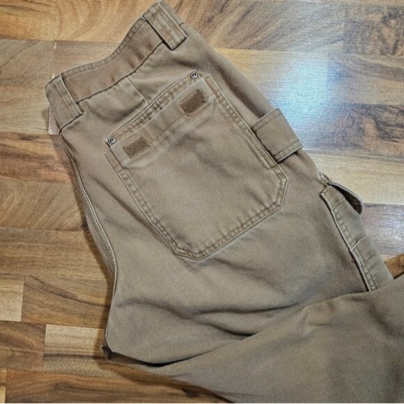 Duluth Trading Co Work Pants 38x30 Tan Canvas Cargo - Picture 2 of 12